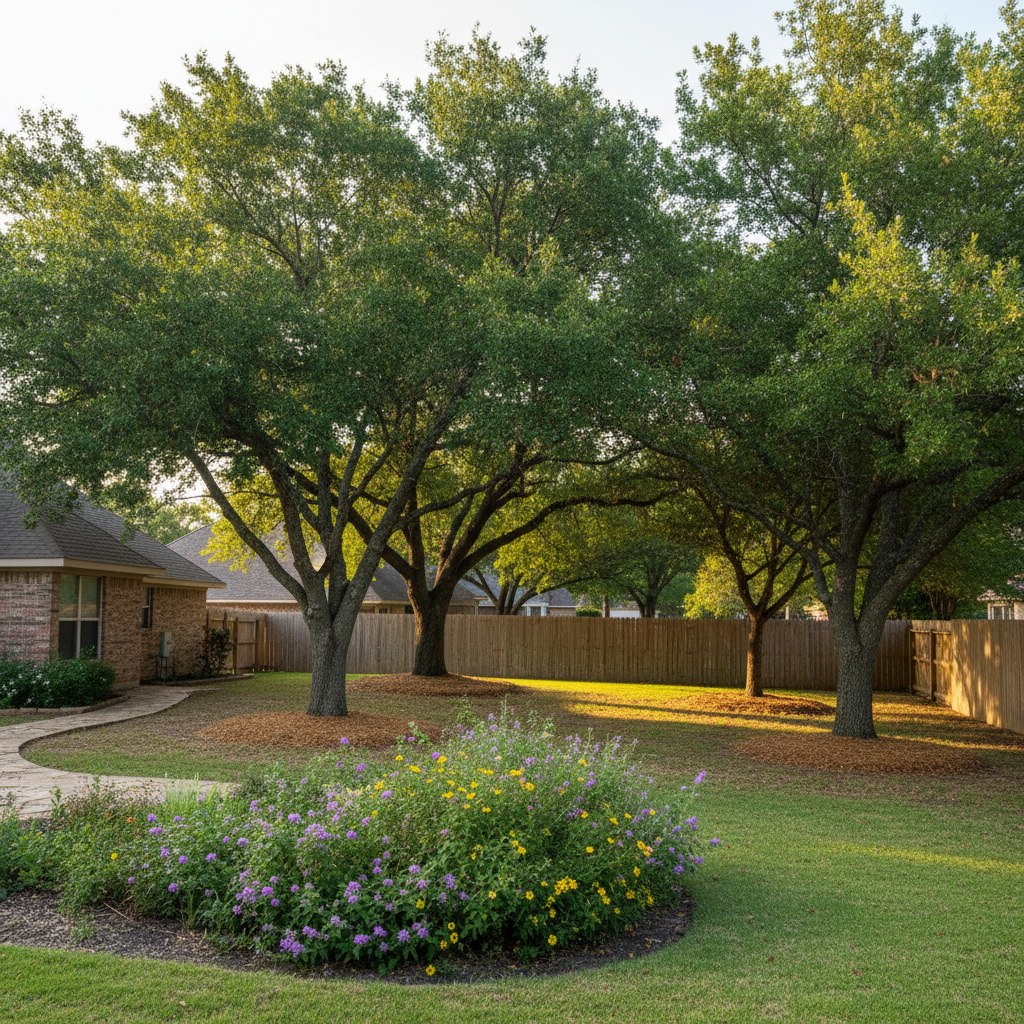 Completed tree health & care work at a residential property in Luling, TX