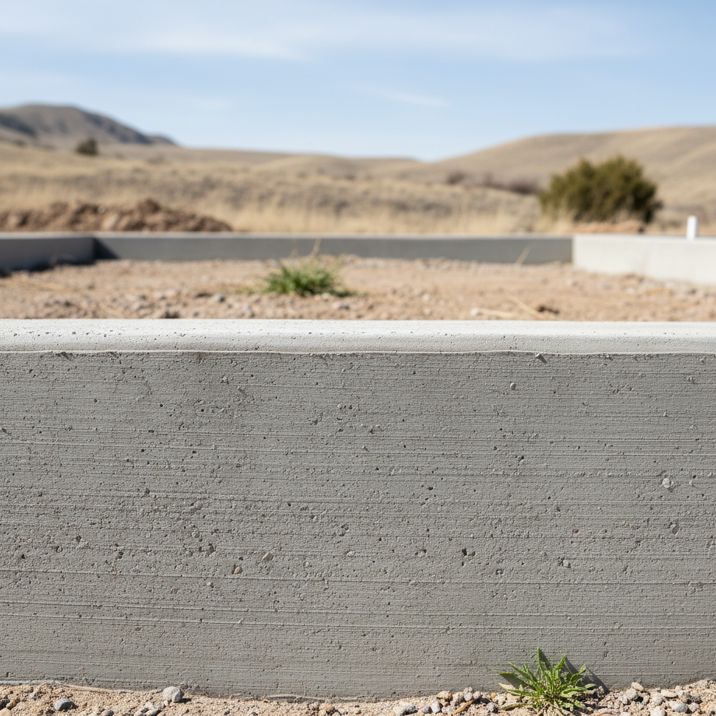 Completed concrete foundations work at a residential property in Riverton, UT