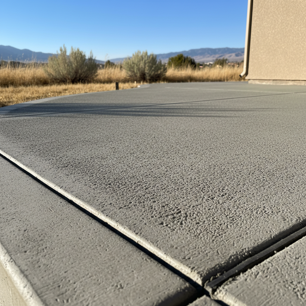 Completed concrete flatwork work at a residential property in Riverton, UT