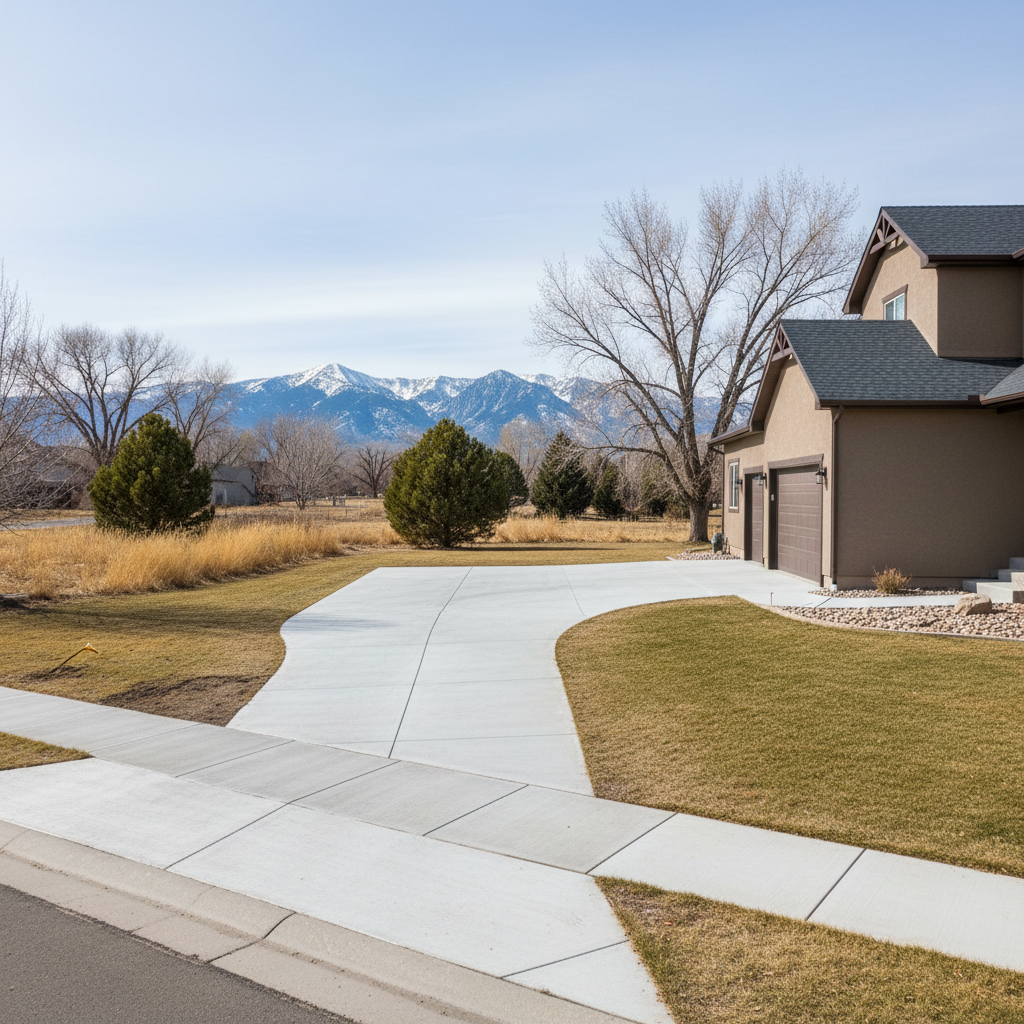 Completed concrete repair work at a residential property in Provo, UT