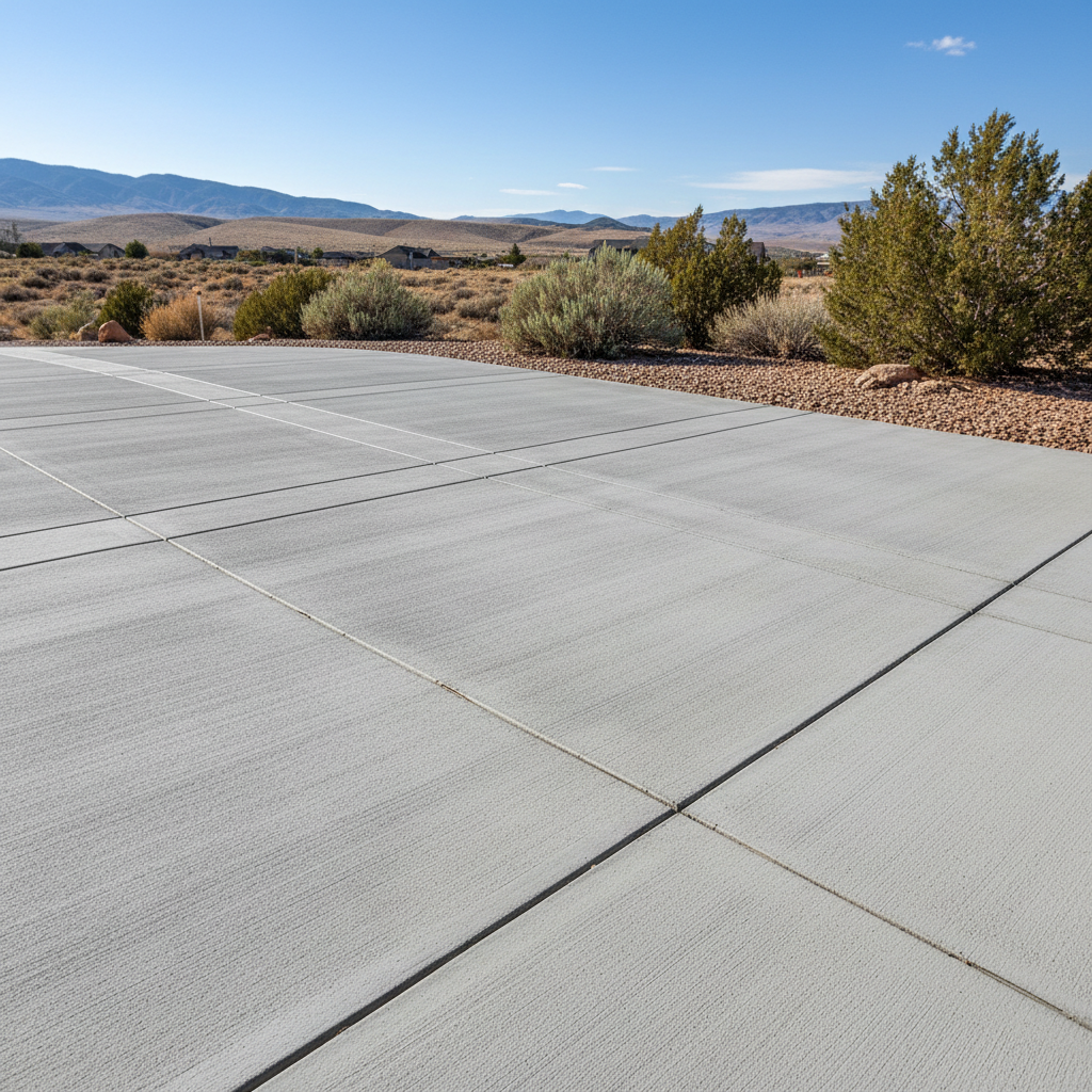 Completed concrete installation work at a residential property in Lehi, UT