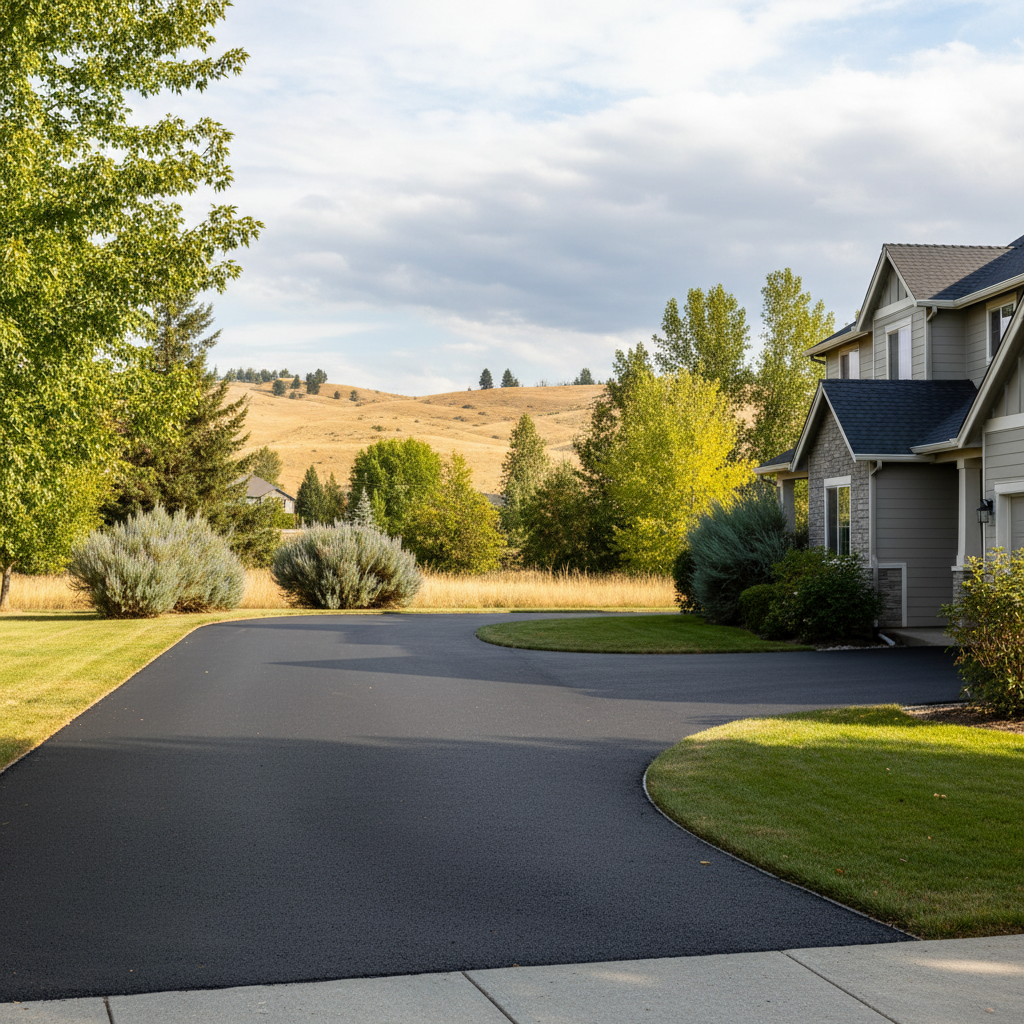 Completed residential asphalt work at a residential property in Kennewick, WA