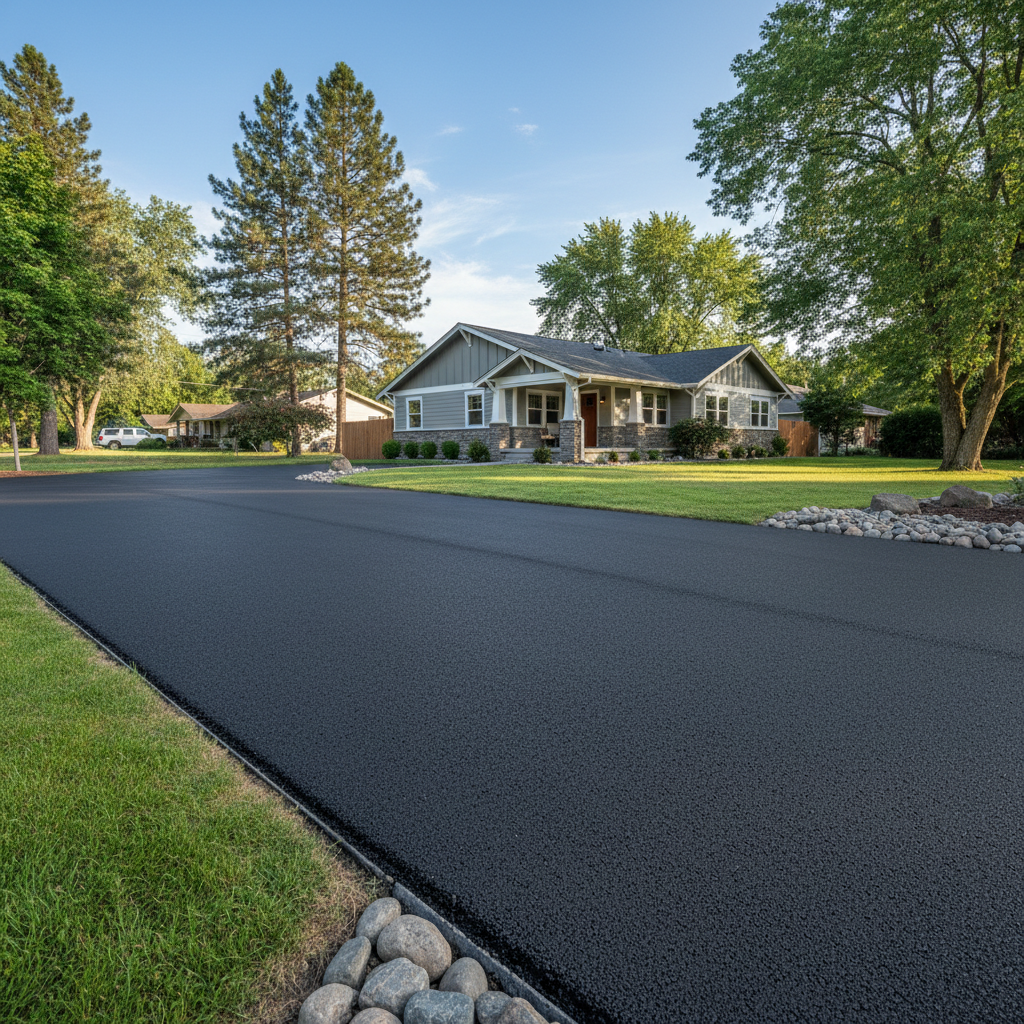 Completed residential asphalt work at a residential property in Yakima, WA