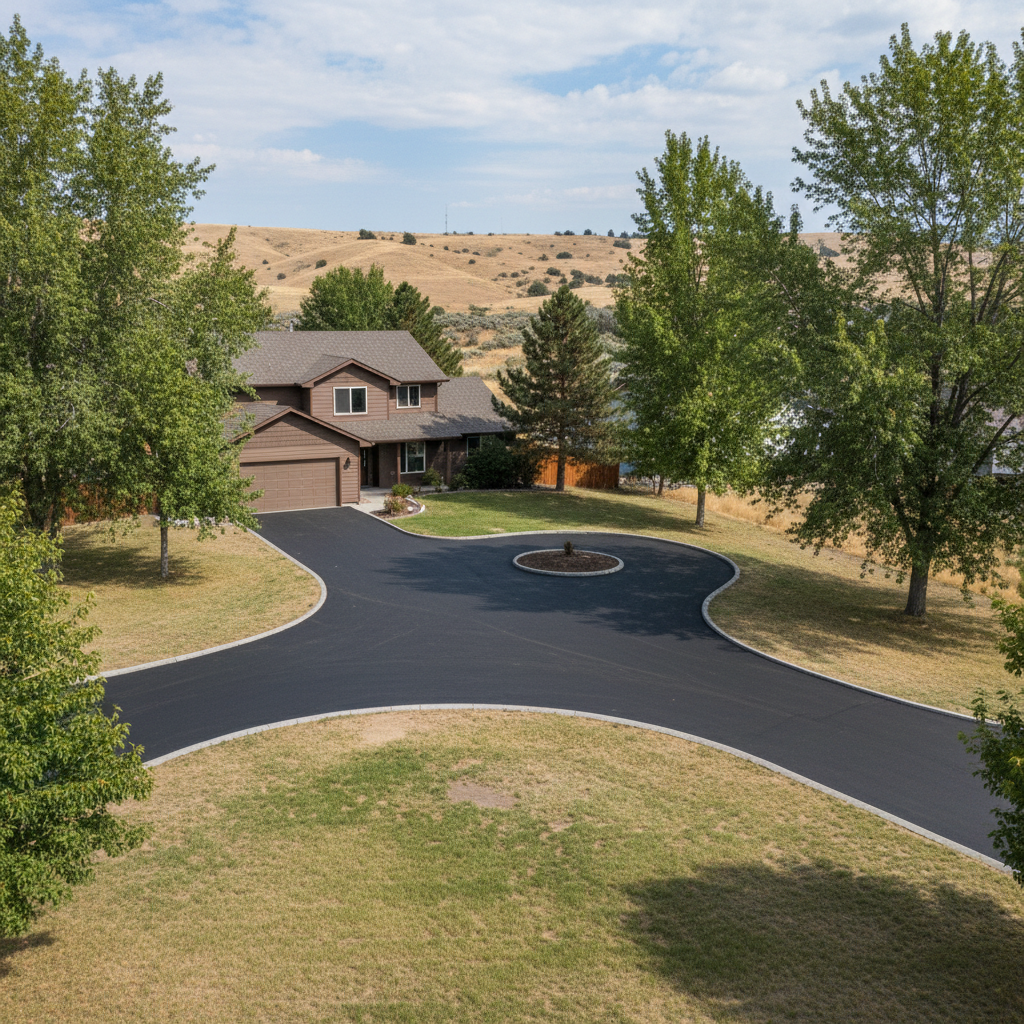 Completed commercial asphalt work at a residential property in Pasco, WA