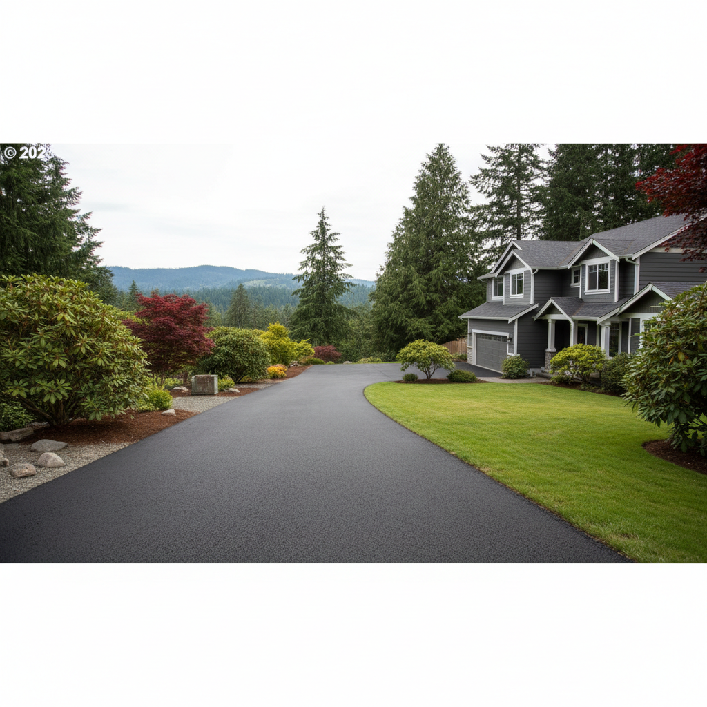 Completed residential asphalt work at a residential property in Renton, WA