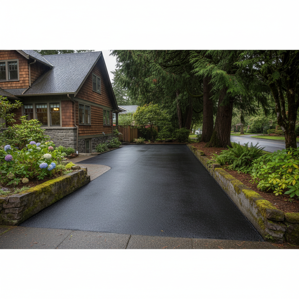 Completed slurry coating work at a residential property in Seattle, WA