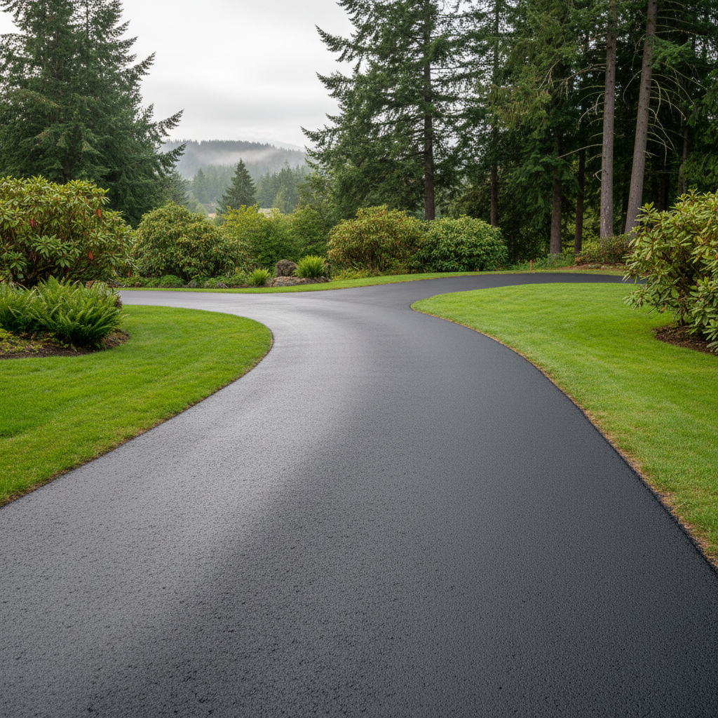 Completed slurry coating work at a residential property in Arlington, WA