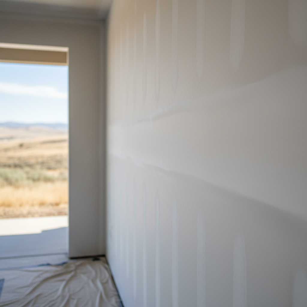 Completed drywall priming work at a residential property in Yakima, WA