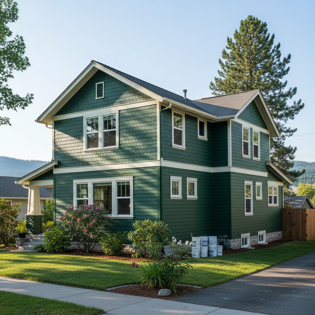 Completed commercial painting work at a residential property in Spokane, WA