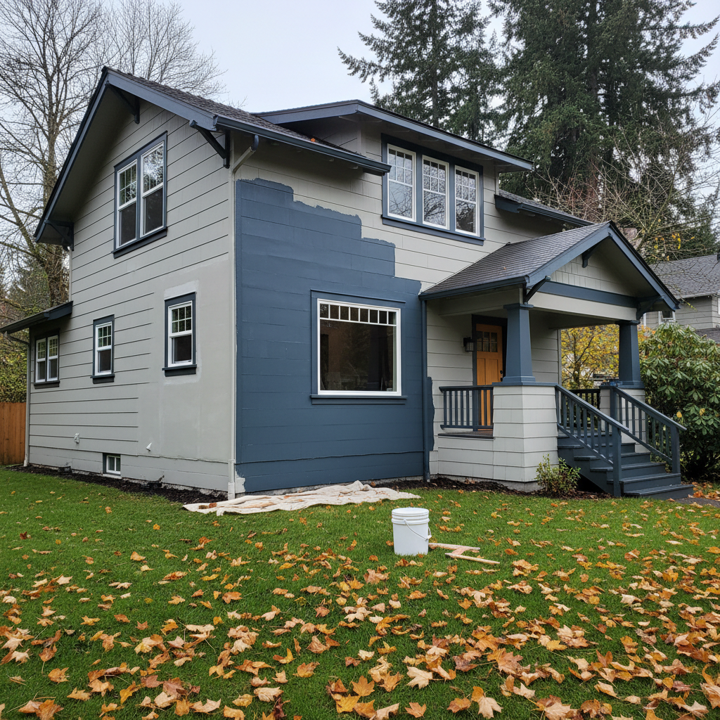 Completed drywall repair and painting work at a residential property in Tacoma, WA