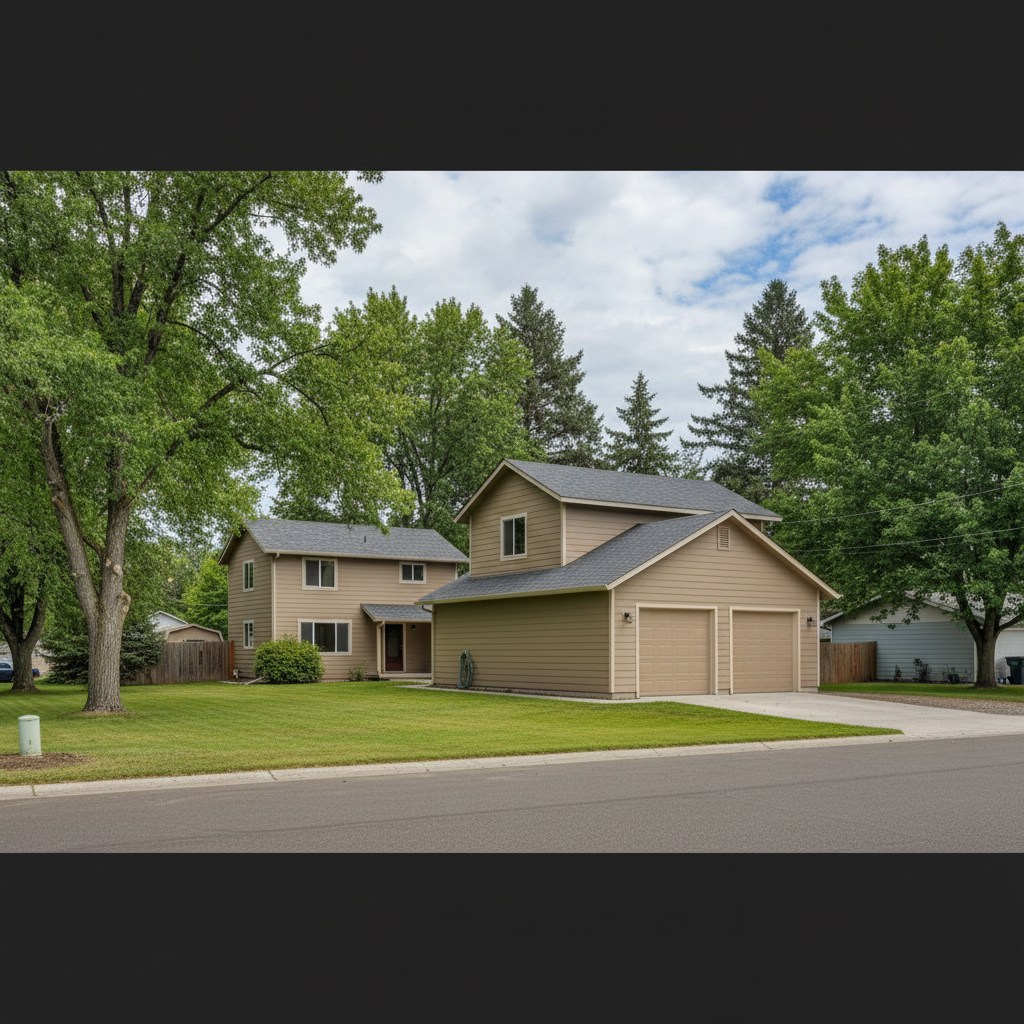 Completed garages work at a residential property in Cheney, WA