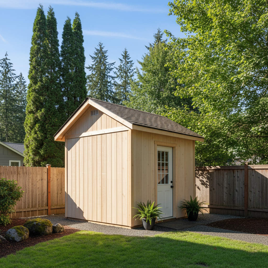 Completed office sheds work at a residential property in Raymond, WA
