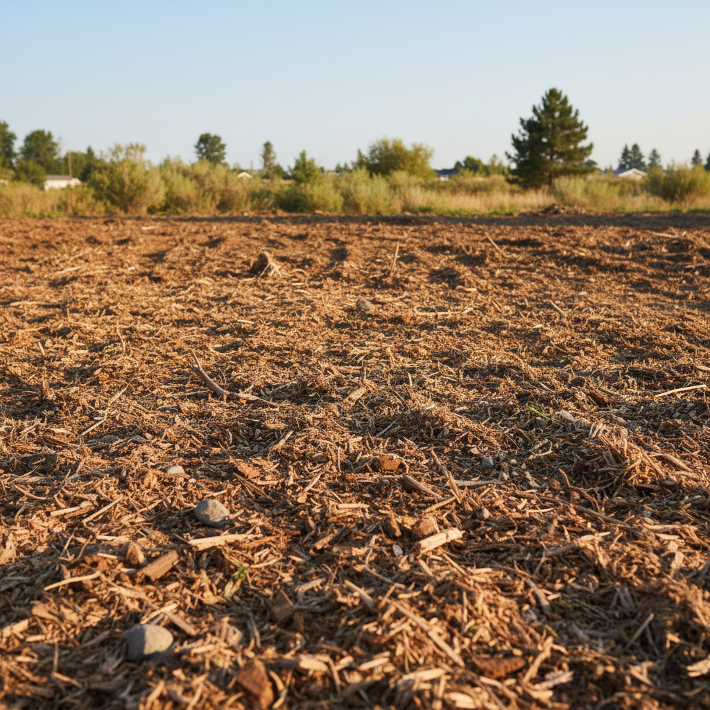 Completed lot clearing work at a residential property in Richland, WA