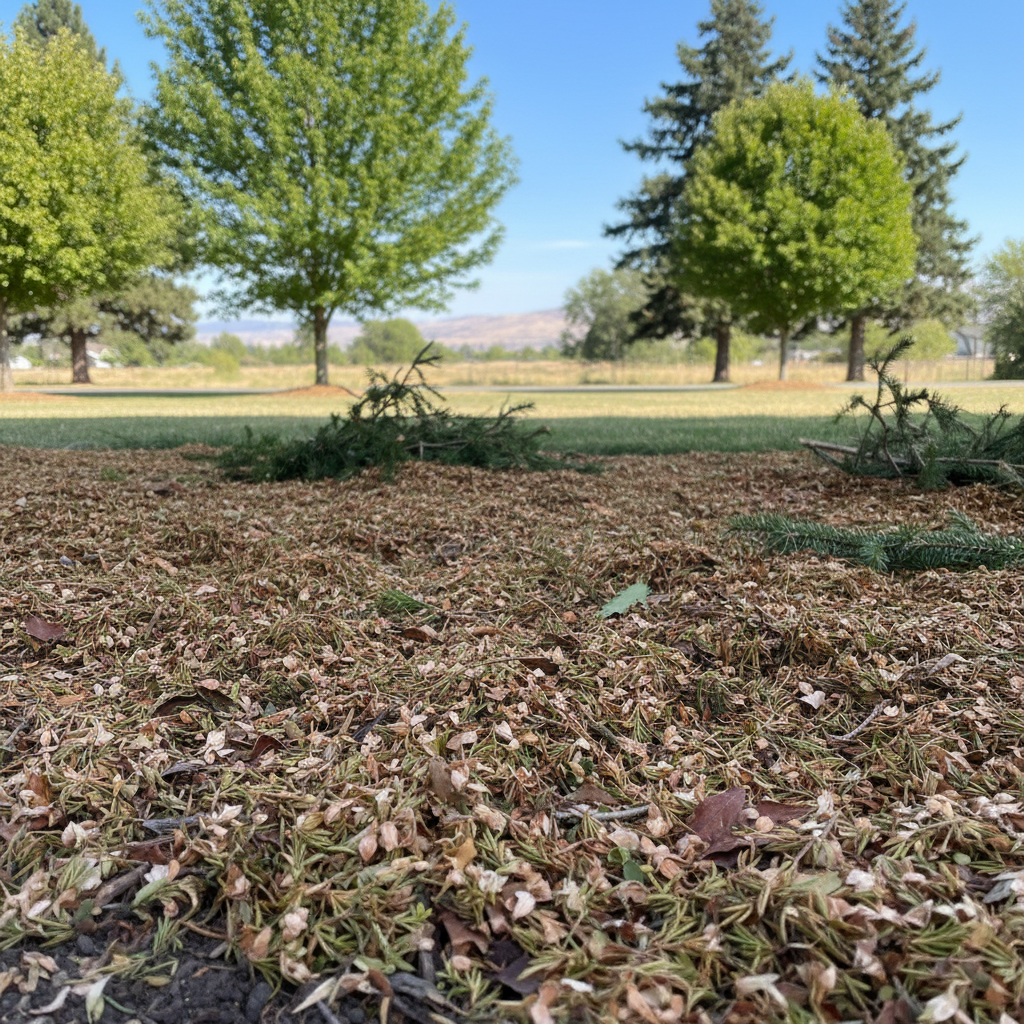 Completed shrub & bush trimming work at a residential property in Yakima, WA