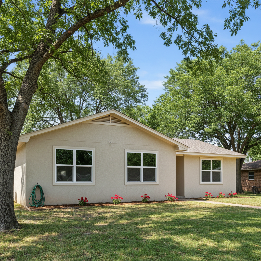 Completed window repair work at a residential property in Guymon, OK