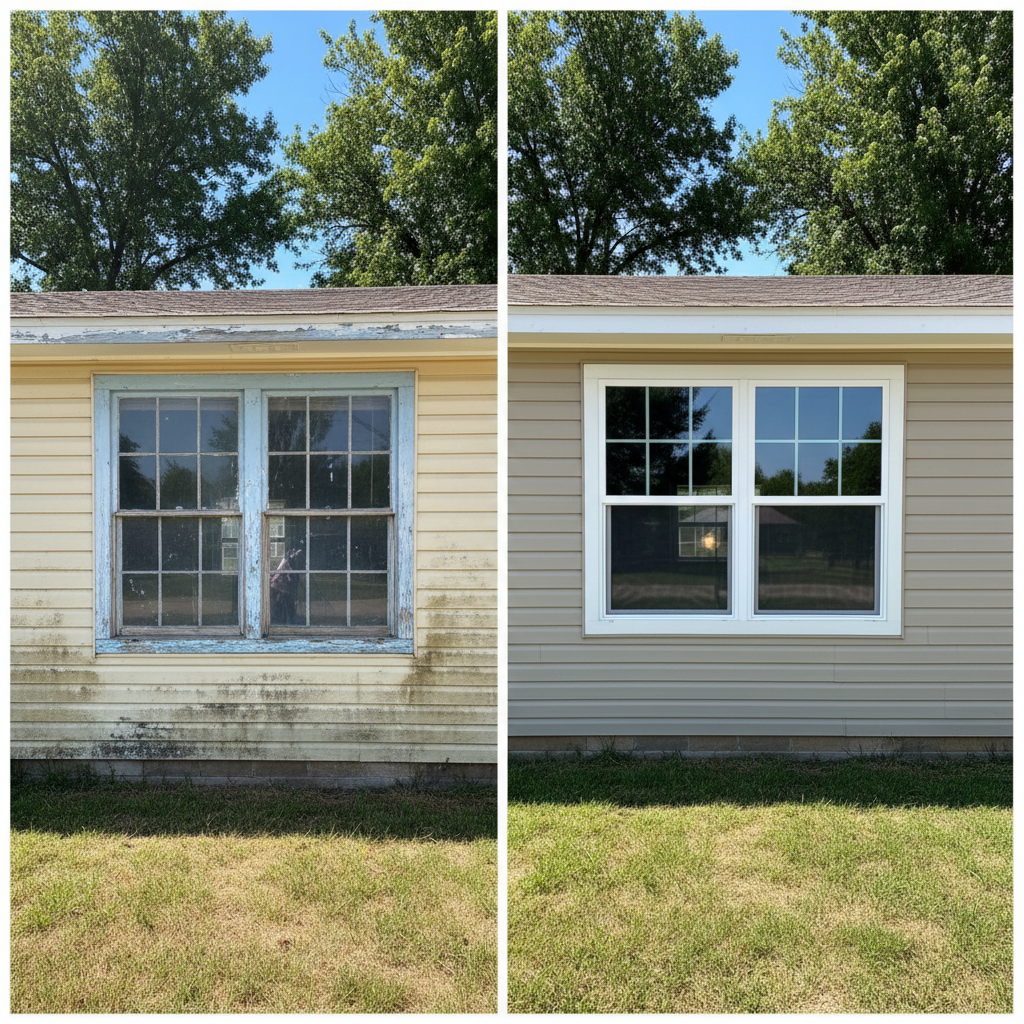 Completed window replacement work at a residential property in Guymon, OK