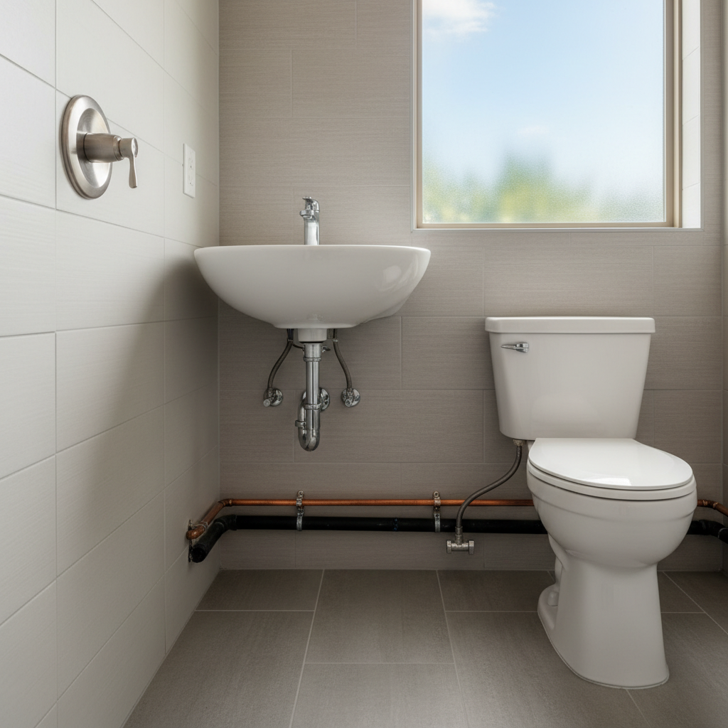 Completed plumbing work work at a residential property in Bixby, OK