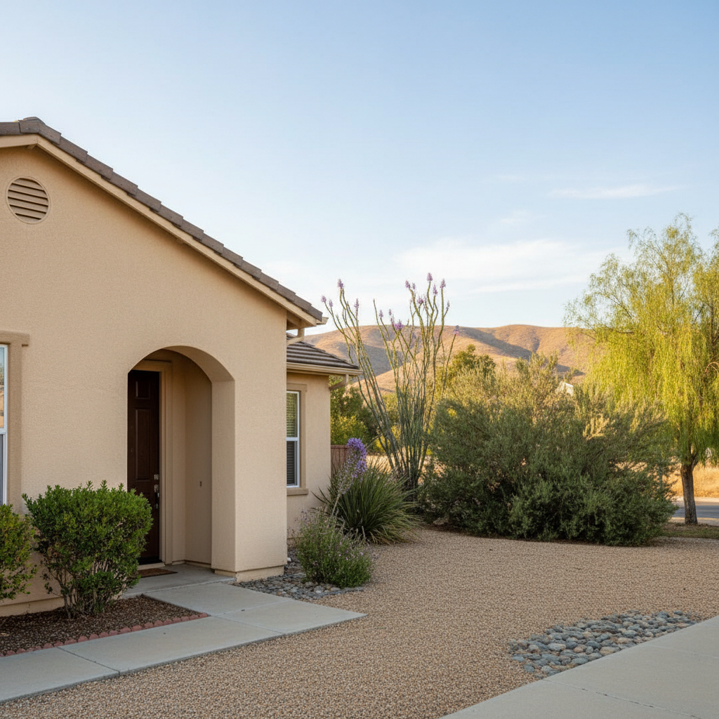 Completed residential stucco work at a residential property in Murrieta, CA