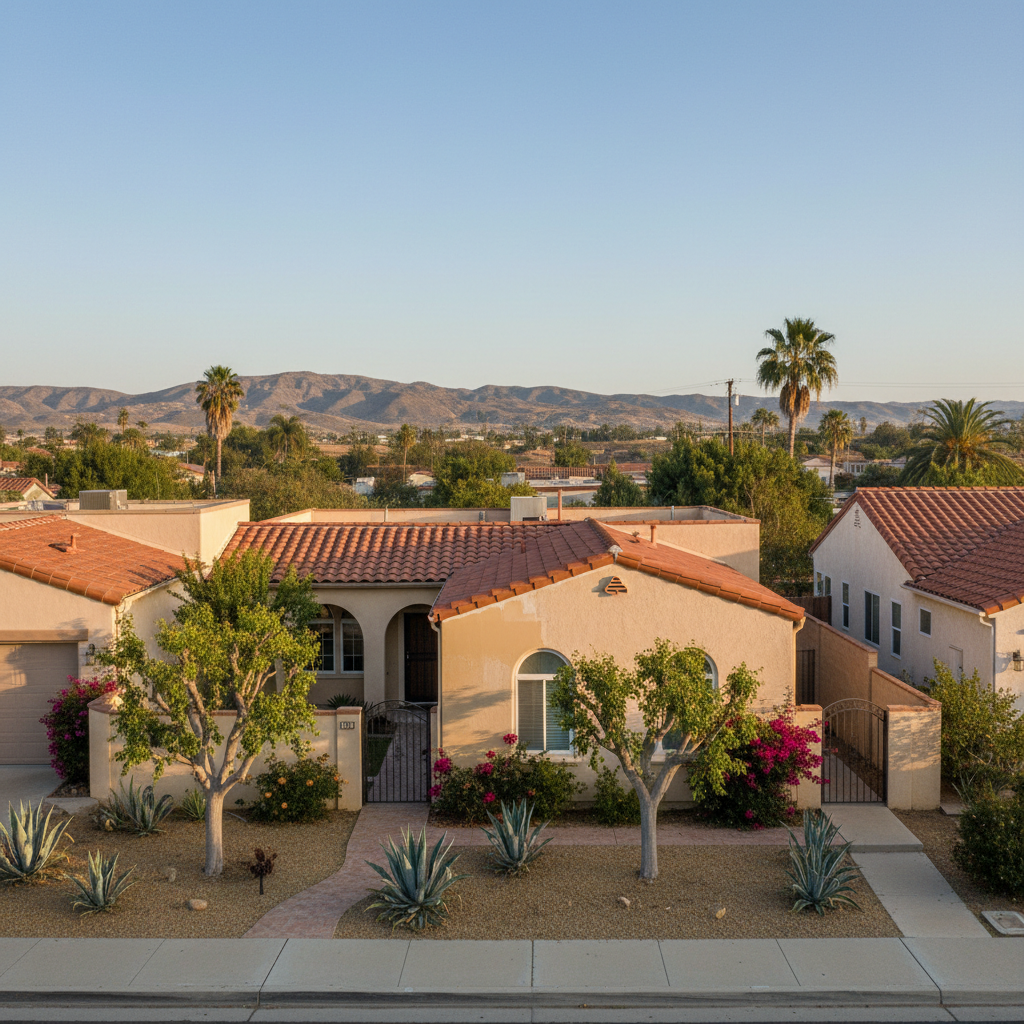Completed stucco repair work at a residential property in Riverside, CA