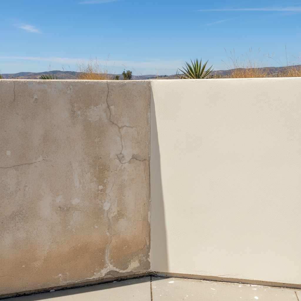 Completed stucco replacement work at a residential property in Ventura, CA
