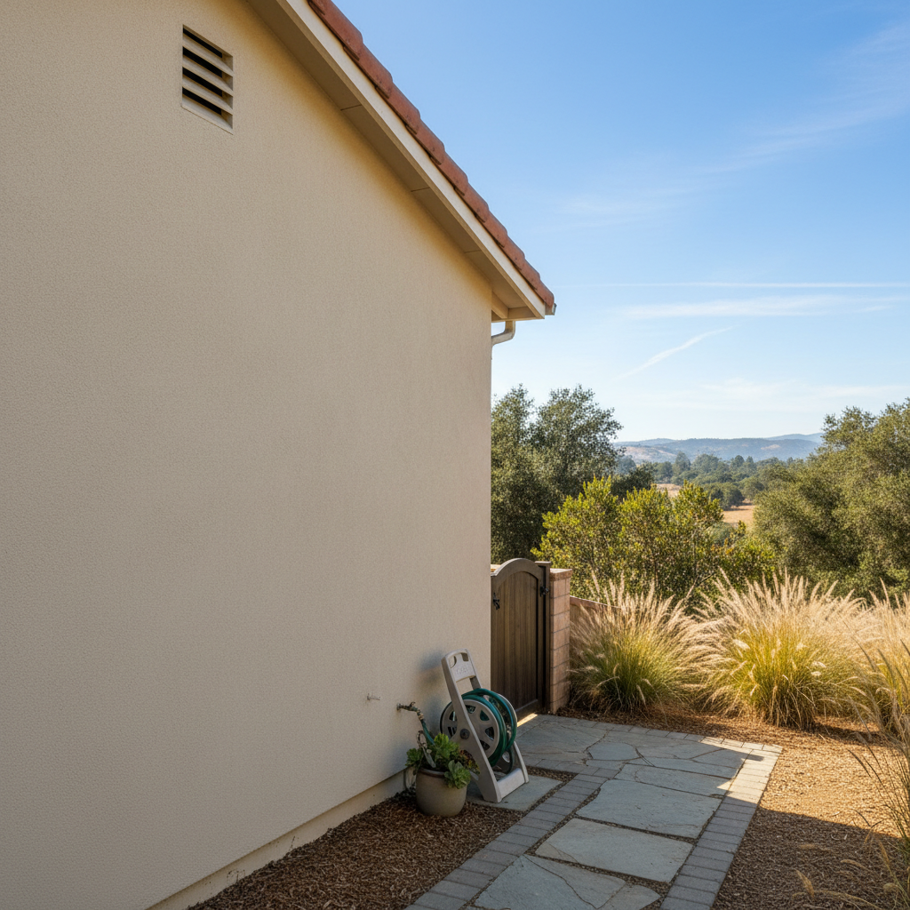 Completed residential stucco work at a residential property in San Mateo, CA