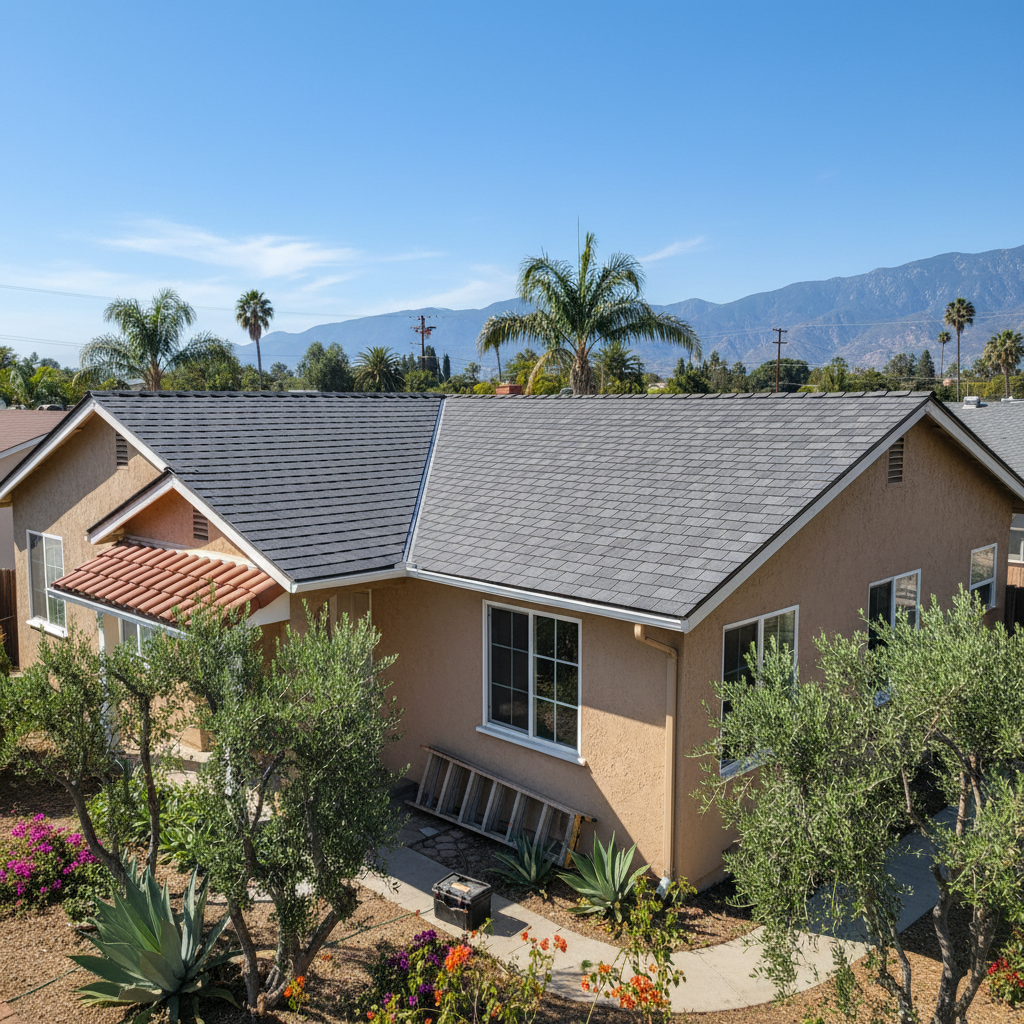 Completed roof inspection work at a residential property in Alhambra, CA