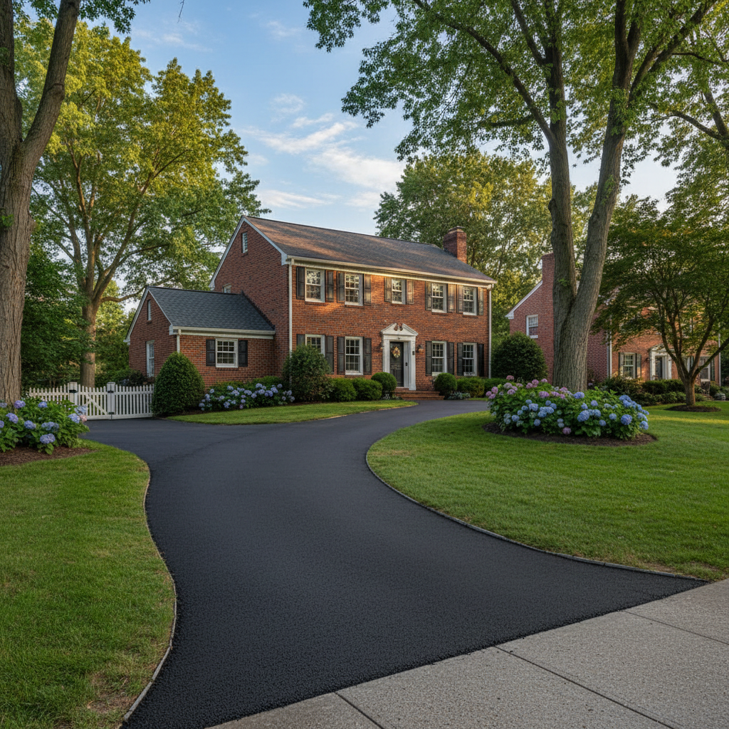Completed residential asphalt work at a residential property in Philadelphia, PA