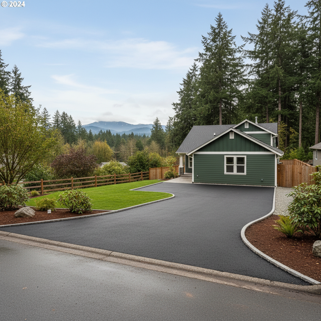 Completed commercial asphalt work at a residential property in Portland, OR