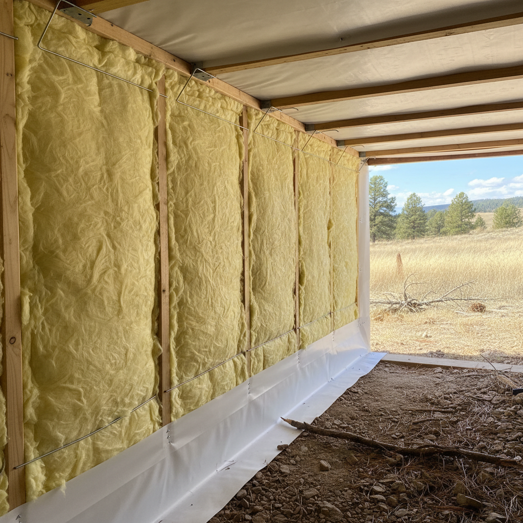 Completed crawl space insulation work at a residential property in Billings, MT