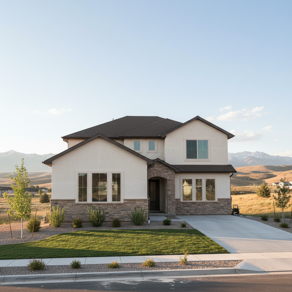 Completed drywall texturing work at a residential property in West Valley City, UT