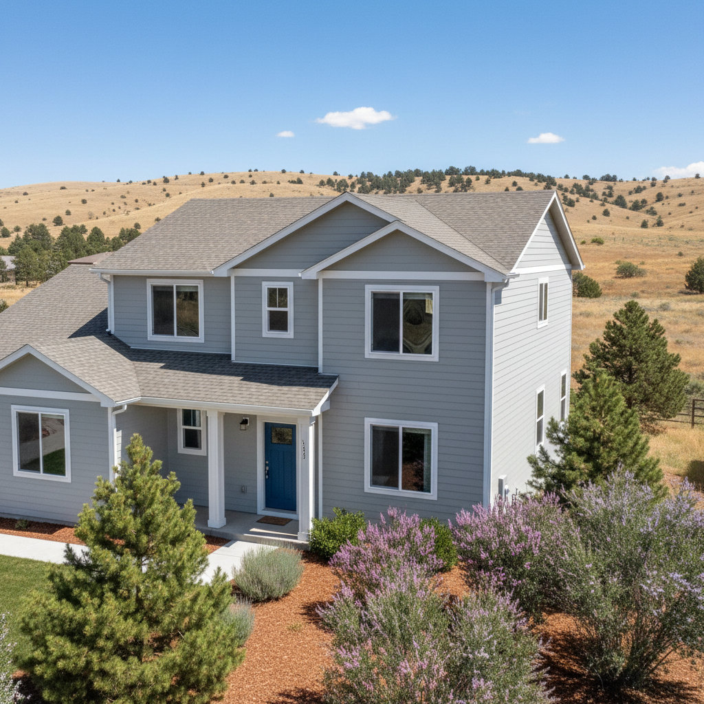 Completed vinyl siding installation work at a residential property in West Jordan, UT