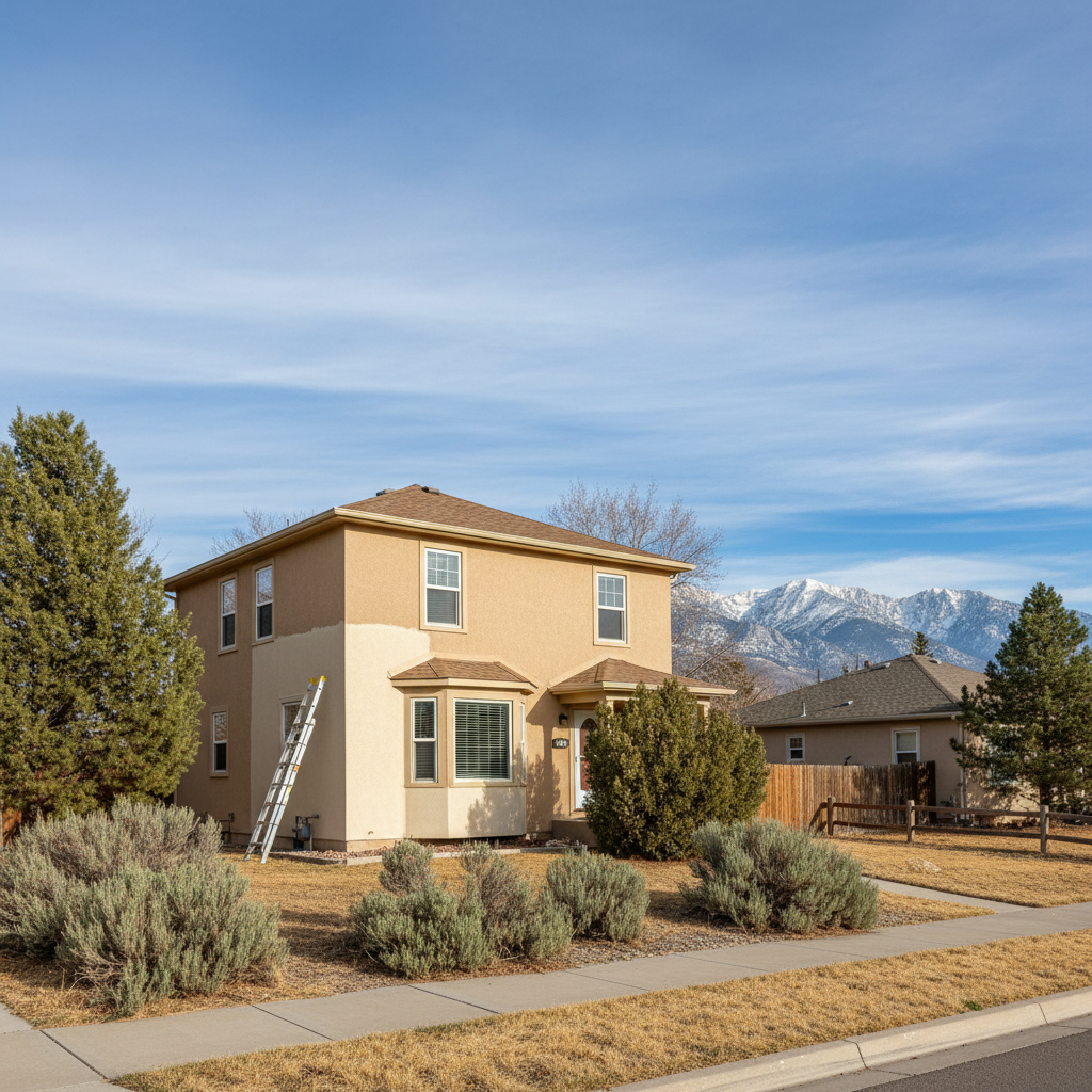 Completed stucco repair work at a residential property in Ogden, UT