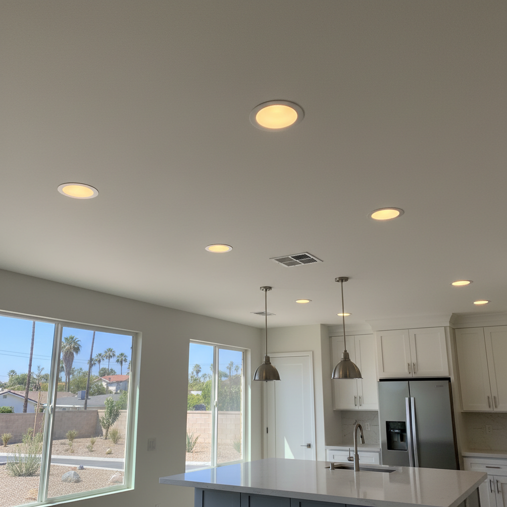 Completed kitchen lighting work at a residential property in Inglewood, CA