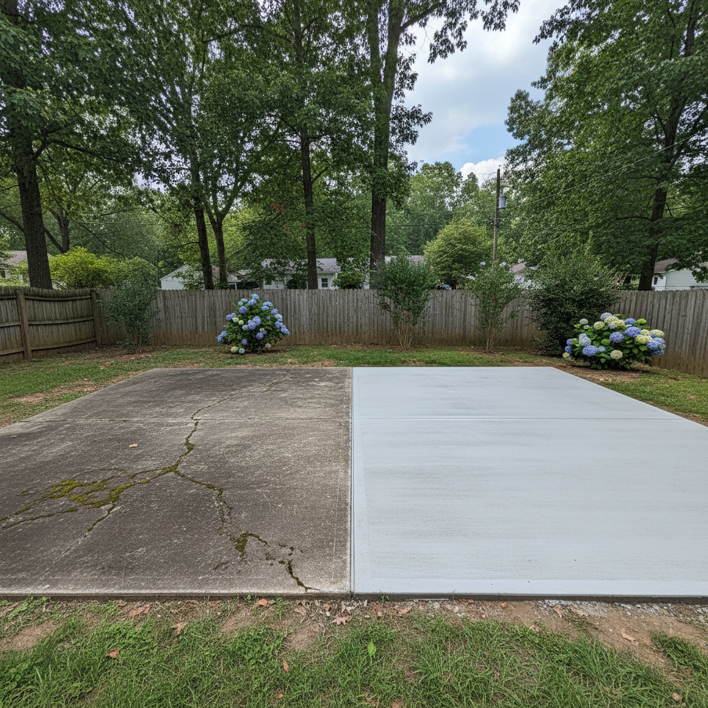 Completed concrete flatwork work at a residential property in Waldorf, MD