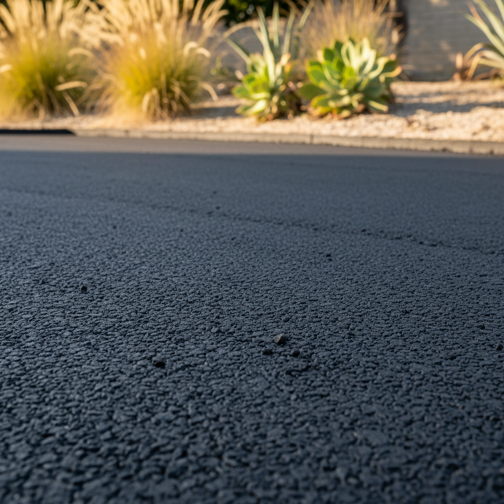 Completed asphalt milling work at a residential property in Los Angeles, CA