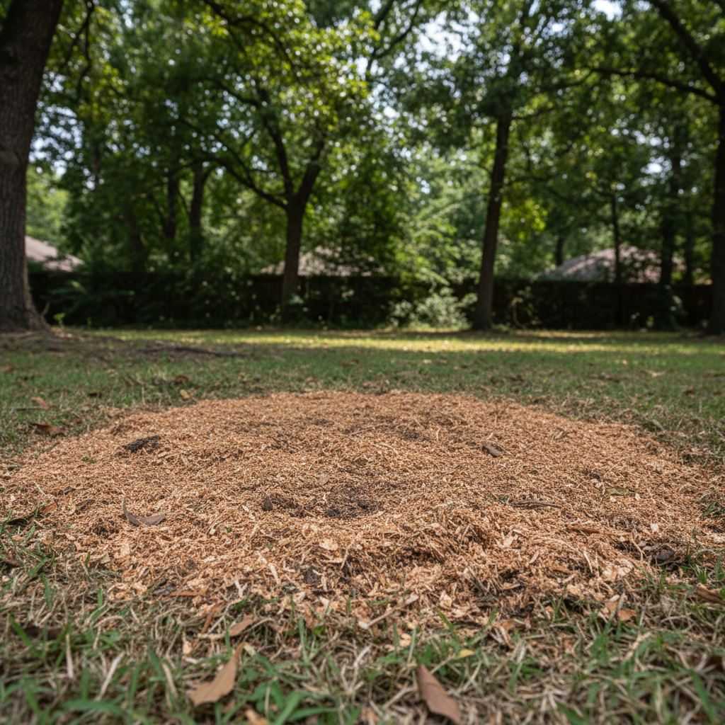 Completed stump grinding & removal work at a residential property in Kingwood, TX