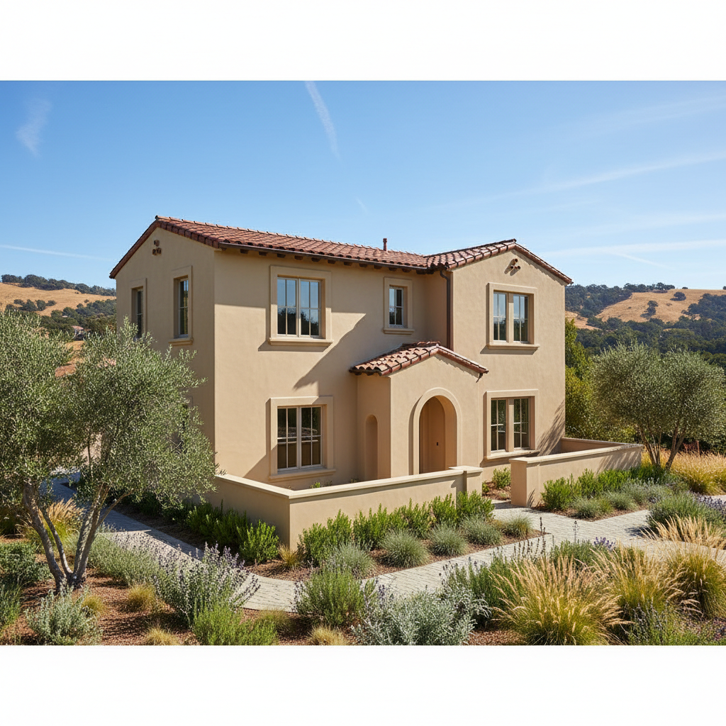 Completed commercial stucco work at a residential property in Stanford, CA