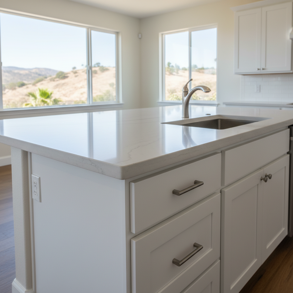 Completed kitchen island installation work at a residential property in Ventura, CA