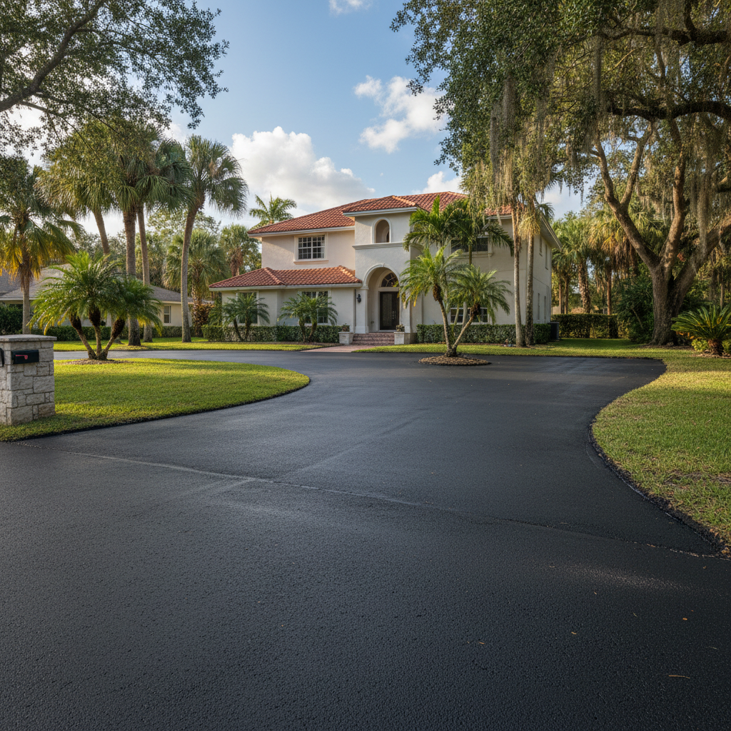 Completed slurry coating work at a residential property in Plantation, FL