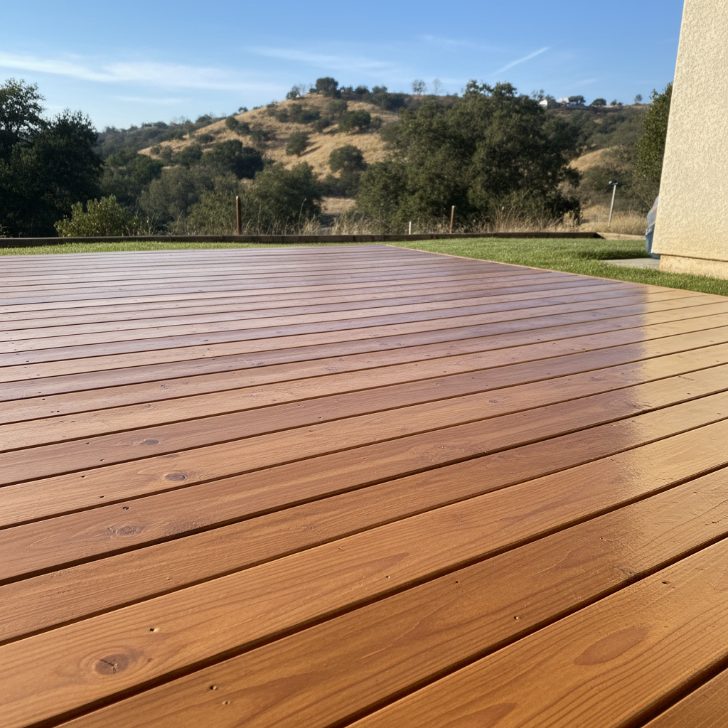 Completed deck painting & staining work at a residential property in Lake Elsinore, CA