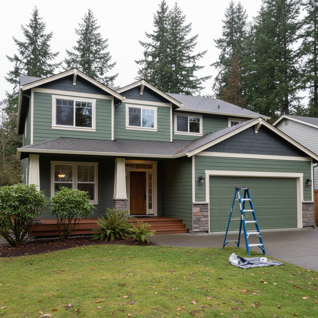 Completed color consultation work at a residential property in Spanaway, WA