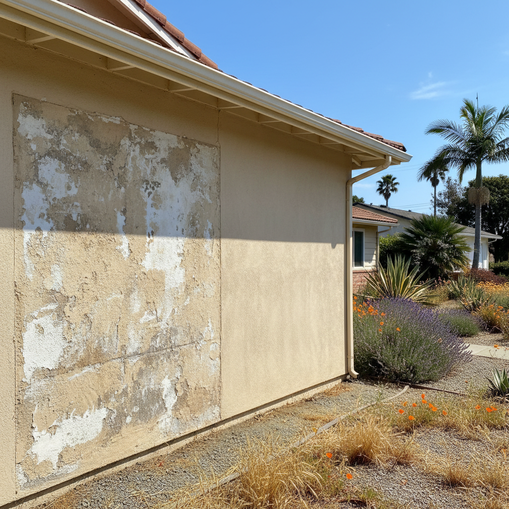 Completed stucco replacement work at a residential property in Marina, CA
