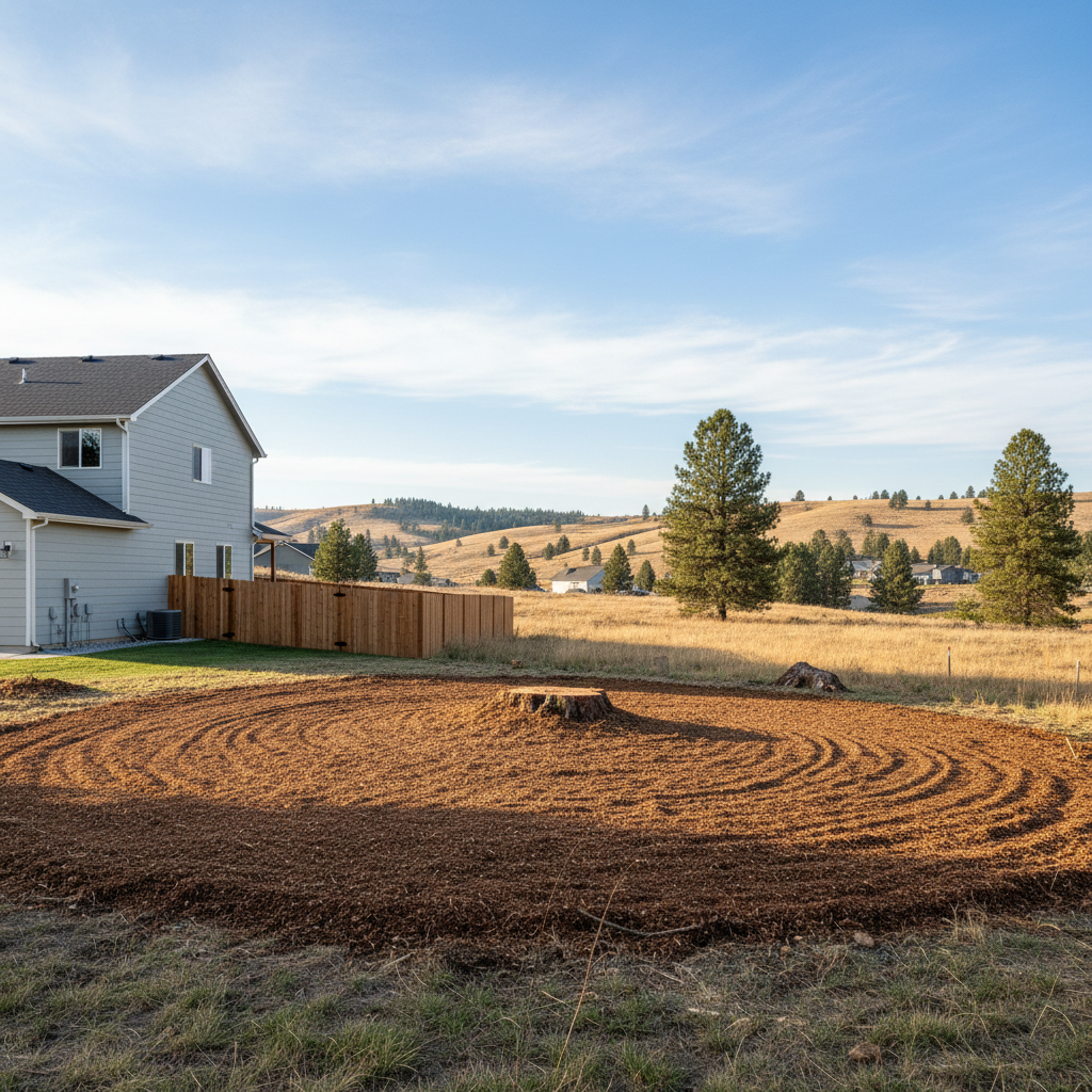 Completed emergency tree removal work at a residential property in Ellensburg, WA