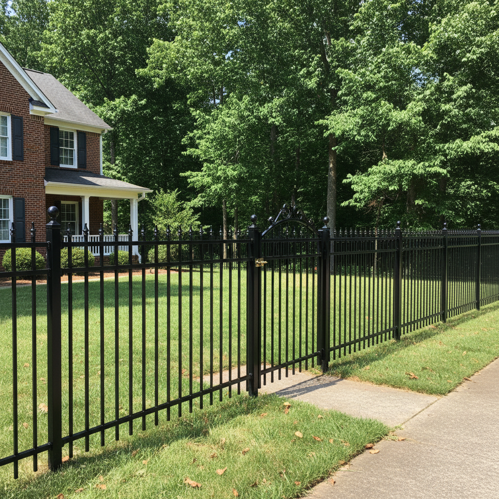 Completed ornamental iron fencing work at a residential property in Loudon, TN