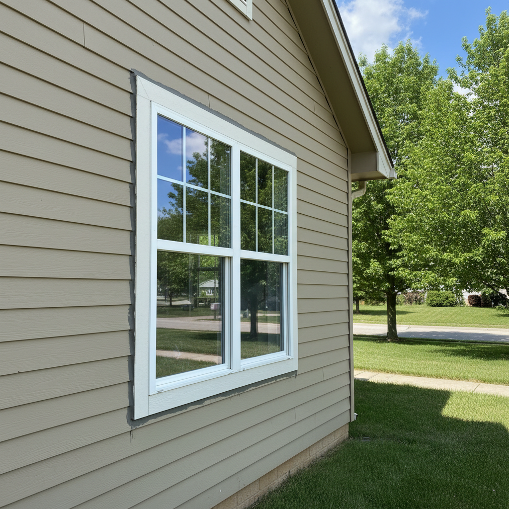 Completed storm window installation work at a residential property in Pittsburg, KS