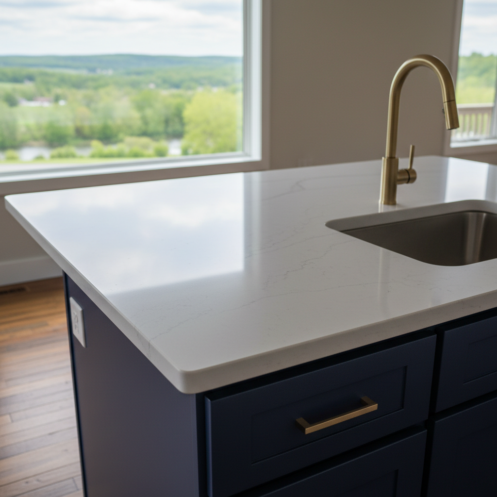 Completed kitchen island installation work at a residential property in Galena, IL