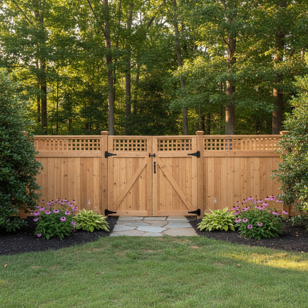 Completed gate installation work at a residential property in Knoxville, TN