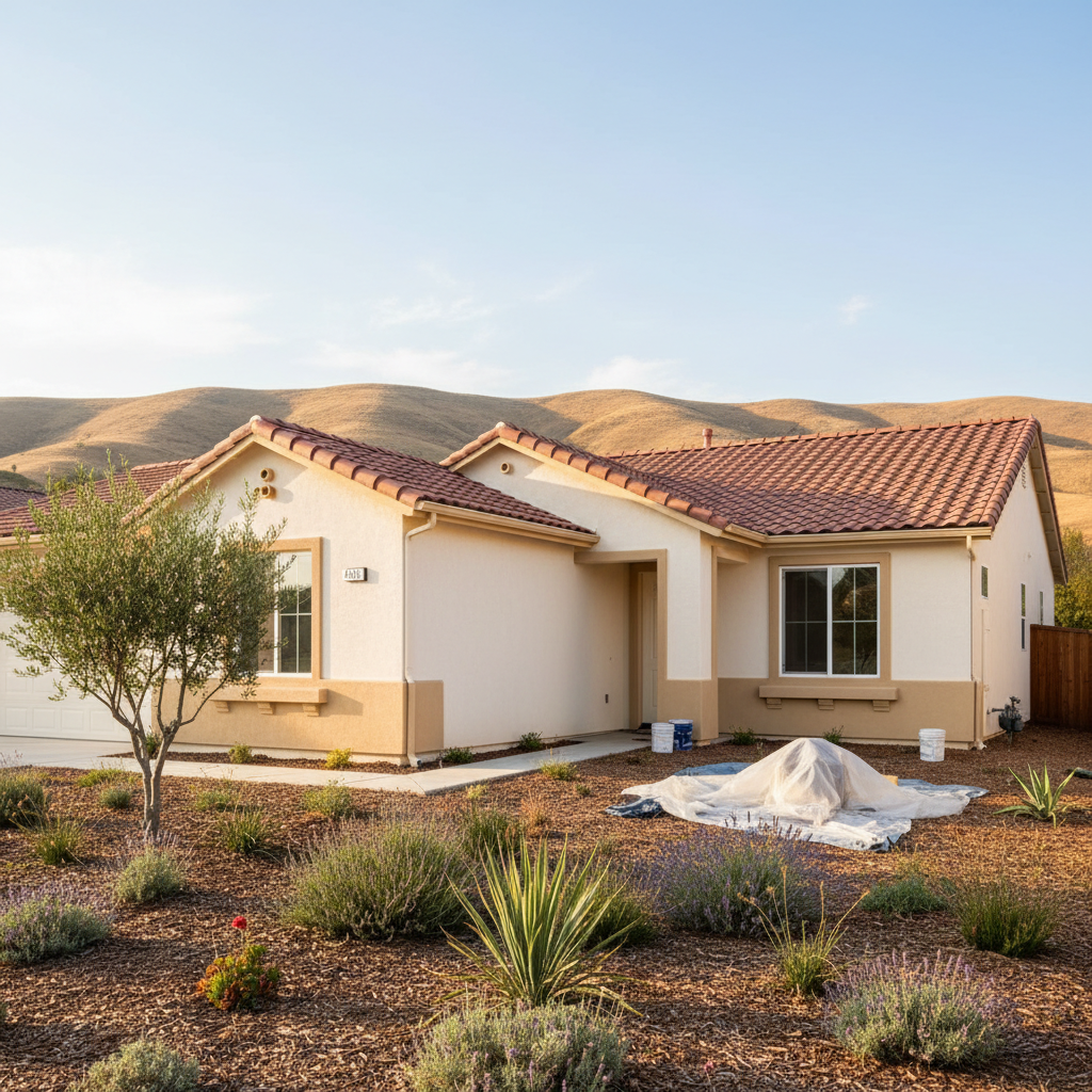 Completed eifs installation work at a residential property in Visalia, CA