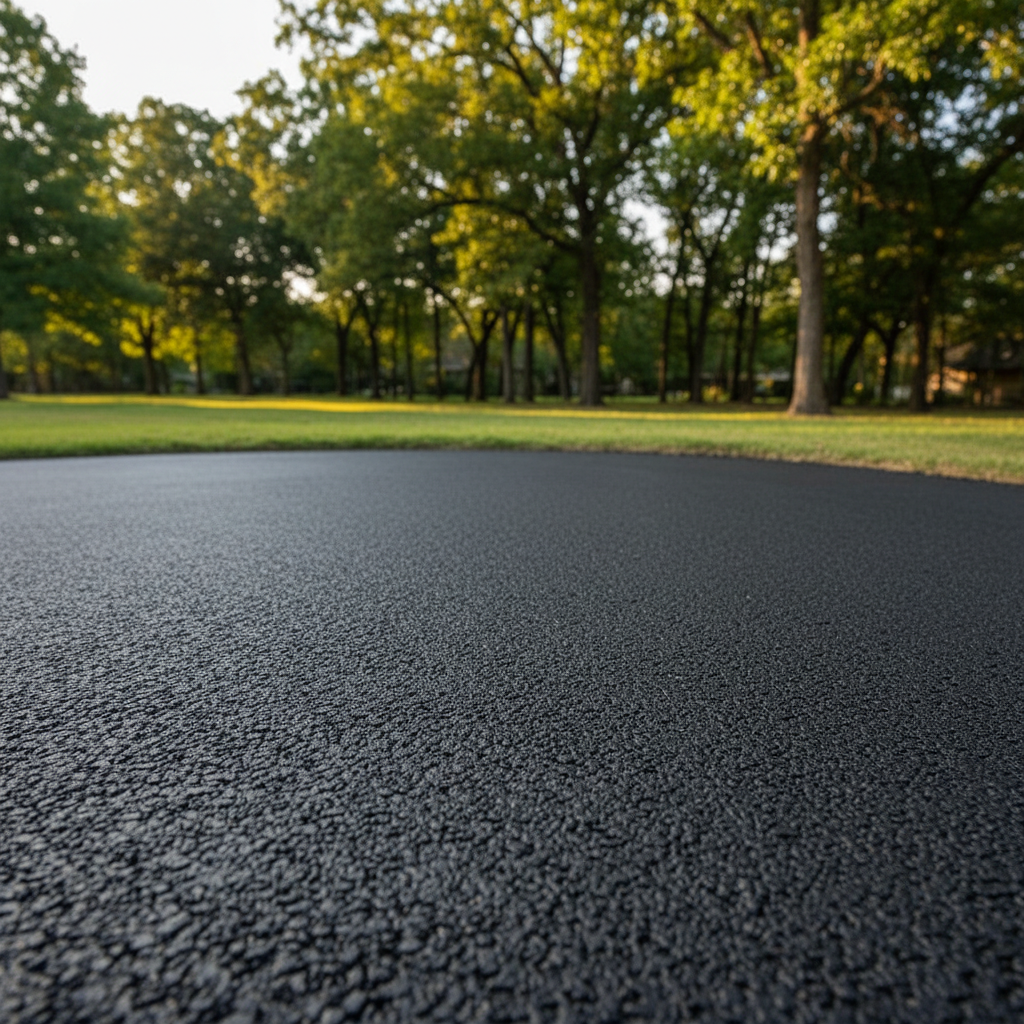Completed asphalt paving work at a residential property in Dallas, TX