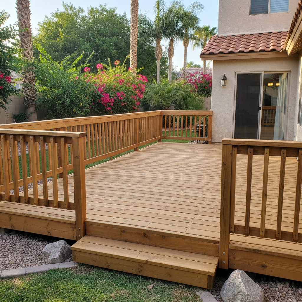 Completed deck repair work at a residential property in Las Vegas, NV